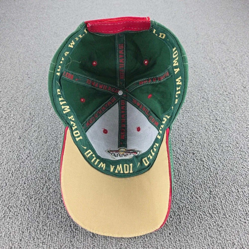 Iowa Wild AHL‎ Hockey Baseball Cap Mens Green Sportswear Strapback Hat OSFA